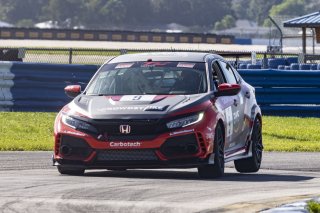 #9 Honda Civic Type-R, of Kevin Boehm, Skip Barber Racing, TC America, TC, SRO America, Sebring International Raceway, Sebring, FL, September 2021.
 | Brian Cleary/SRO