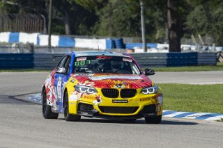 #09 BMW M240iR (*2019 EVO) of Kris Valdez, DRS & Garagistic, TC America, TC, SRO America, Sebring International Raceway, Sebring, FL, September 2021.
 | Brian Cleary/SRO