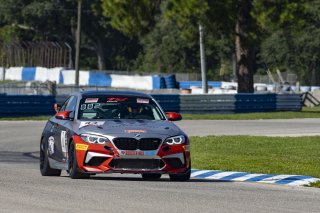 #44 BMW M2 CS (Cup) of Colin Garrett, Rooster Hall Racing, TC America, TCX, SRO America, Sebring International Raceway, Sebring, FL, September 2021.
 | Brian Cleary/SRO