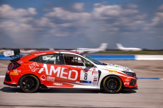 #8 Honda Civic Type-R, of Ruben Igleias, VGRT Racing Team, TC America, TC, SRO America, Sebring Int’l Raceway, Sebring Florida, September 2022
 | Regis Lefebure/SRO
