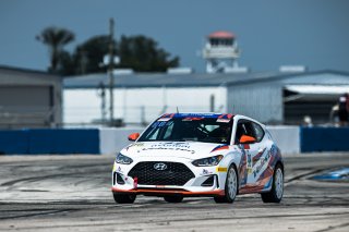 #98 Hyundai Elenta N-Line of Branyon Tiner, BRYAN HERTA AUTOSPORT W/ CURB-AGAJANIAN, TC America, TCA, SRO America, Sebring International Raceway, Sebring, FL, September 2022.
 | Fabian Lagunas/SRO             
