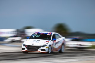 #33 Hyundai Elantra N-Line, of Tyler Delgado, BRYAN HERTA AUTOSPORT W/ CURB-AGAJANIAN, TC America, TCA, SRO America, Sebring International Raceway, Sebring, FL, September 2022.
 | Fabian Lagunas/SRO             