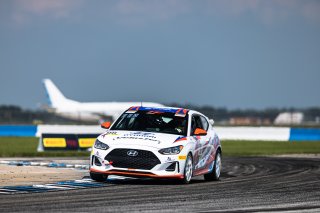 #98 Hyundai Elenta N-Line of Branyon Tiner, BRYAN HERTA AUTOSPORT W/ CURB-AGAJANIAN, TC America, TCA, SRO America, Sebring International Raceway, Sebring, FL, September 2022.
 | Fabian Lagunas/SRO             