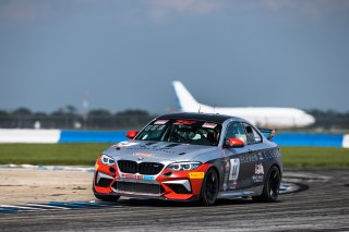 #44 BMW M2 CS (Cup) of Colin Garrett, Rooster Hall Racing, TC America, TCX, SRO America, Sebring International Raceway, Sebring, FL, September 2022.
 | Fabian Lagunas/SRO             
