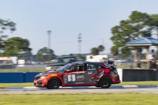 #9 Honda Civic Type-R, of Kevin Boehm, Skip Barber Racing, TC America, TC, SRO America, Sebring International Raceway, Sebring, FL, September 2021.
 | Brian Cleary/SRO