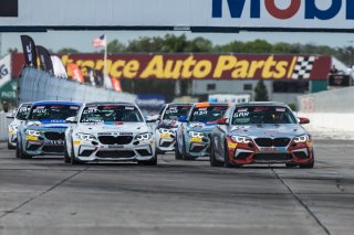 #44 BMW M2 CS (Cup) of Colin Garrett, Rooster Hall Racing, TC America, TCX, SRO America, Sebring International Raceway, Sebring, FL, September 2022.
 | Fabian Lagunas/SRO             
