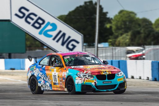 #06 BMW M240iR (*2019 EVO)of Matthew Ibrahim, DRS & Garagistic, TC America, TC, SRO America, Sebring International Raceway, Sebring, FL, September 2022.
 | Fabian Lagunas/SRO             