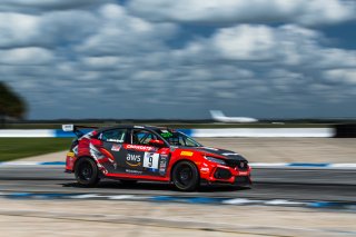 #9 Honda Civic Type-R, of Kevin Boehm, Skip Barber Racing, TC America, TC, SRO America, Sebring International Raceway, Sebring, FL, September 2022.
 | SRO Motorsports Group