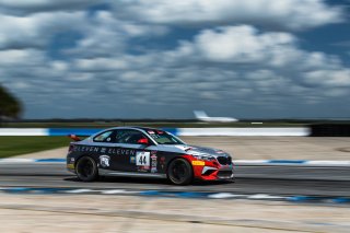#44 BMW M2 CS (Cup) of Colin Garrett, Rooster Hall Racing, TC America, TCX, SRO America, Sebring International Raceway, Sebring, FL, September 2022.
 | SRO Motorsports Group
