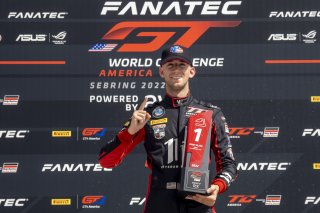 #44 BMW M2 CS (Cup) of Colin Garrett, Rooster Hall Racing, TC America, TCX, SRO America, Sebring International Raceway, Sebring, FL, September 2022. | Brian Cleary/SRO