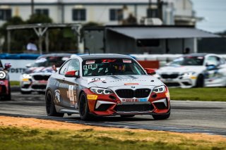 #44 BMW M2 CS (Cup) of Colin Garrett, Rooster Hall Racing, TC America, TCX, SRO America, Sebring International Raceway, Sebring, FL, September 2022.
 | Fabian Lagunas/SRO             