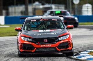 #9 Honda Civic Type-R, of Kevin Boehm, Skip Barber Racing, TC America, TC, SRO America, Sebring International Raceway, Sebring, FL, September 2022.
 | Fabian Lagunas/SRO             