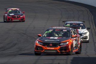 #9 Honda Civic Type-R, of Kevin Boehm, Skip Barber Racing, TC America, TC, SRO America, Indianapolis Motor Speedway, Indianapolis, Indiana, Oct 2022.
 | Brian Cleary/SRO