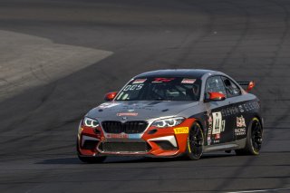#44 BMW M2 CS (Cup) of Colin Garrett, Rooster Hall Racing, TC America, TCX, SRO America, Indianapolis Motor Speedway, Indianapolis, Indiana, Oct 2022.
 | Brian Cleary/SRO