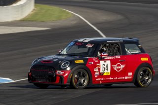 #64 Mini Cooper 2019 - JCW New of Luis Perocarpi, MINI JCW Team, TC America, TCA, SRO America, Indianapolis Motor Speedway, Indianapolis, Indiana, Oct 2022.
 | Brian Cleary/SRO
