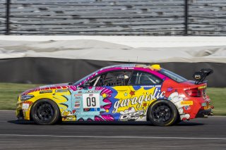 #09 BMW M240iR (*2019 EVO) of Kris Valdez, DRS & Garagistic, TC America, TC, SRO America, Indianapolis Motor Speedway, Indianapolis, Indiana, Oct 2022.
 | Brian Cleary/SRO
