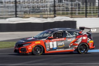 #9 Honda Civic Type-R, of Kevin Boehm, Skip Barber Racing, TC America, TC, SRO America, Indianapolis Motor Speedway, Indianapolis, Indiana, Oct 2022.
 | Brian Cleary/SRO