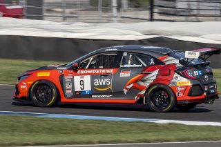 #9 Honda Civic Type-R, of Kevin Boehm, Skip Barber Racing, TC America, TC, SRO America, Indianapolis Motor Speedway, Indianapolis, Indiana, Oct 2022.
 | Brian Cleary/SRO