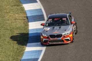 #44 BMW M2 CS (Cup) of Colin Garrett, Rooster Hall Racing, TC America, TCX, SRO America, Indianapolis Motor Speedway, Indianapolis, Indiana, Oct 2022.
 | Brian Cleary/SRO