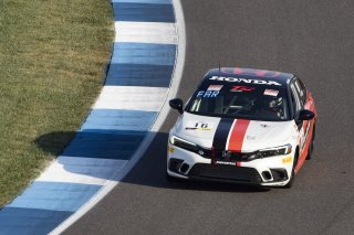 #16 Honda Civic Si of Carter Fartuch, Skip Barber Racing School, TC America, TCA, Indy 8 Hours, Intercontinental GT Challenge, Indianapolis Motor Speedway, Indianapolis, Indiana, Oct 2022.
 | Brian Cleary/SRO