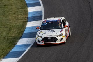 #98 Hyundai Elenta N-Line of Branyon Tiner, BRYAN HERTA AUTOSPORT W/ CURB-AGAJANIAN, TC America, TCA, SRO America, Indianapolis Motor Speedway, Indianapolis, Indiana, Oct 2022.
 | Brian Cleary/SRO