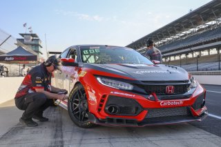 #9 Honda Civic Type-R, of Kevin Boehm, Skip Barber Racing, TC America, TC, SRO America, Indianapolis Motor Speedway, Indianapolis, Indiana, Oct 2022.
 | SRO Motorsports Group