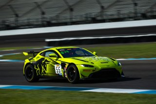 #55 Aston Martin Vantage GT4 of Moisey Uretsky, Accelerating Performance, GT America Powered by AWS, GT4, SRO America, Indianapolis Motor Speedway, Indianapolis, Indiana, Oct 2022.
 | Fabian Lagunas/SRO        