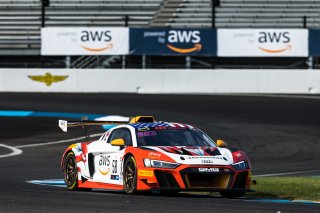 #58 Audi R8 LMS GT2 of CJ Moses, GMG Racing, GT America Powered by AWS, GT2, SRO America, Indianapolis Motor Speedway, Indianapolis, Indiana, Oct 2022.
 | Fabian Lagunas/SRO        