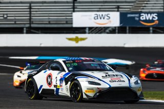 #2  Aston Martin Vantage AMR GT4 of  Jason Bell, GMG Racing, GT America Powered by AWS, GT4, SRO America, Indianapolis Motor Speedway, Indianapolis, Indiana, Oct 2022.
 | Fabian Lagunas/SRO        