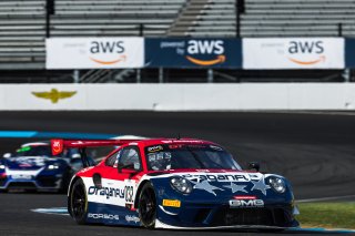 #032 Porsche 911 GT3-R (991.ii) of Kyle Washington, GMG Racing, GT America Powered by AWS, SRO3, SRO America, Indianapolis Motor Speedway, Indianapolis, Indiana, Oct 2022.
 | Fabian Lagunas/SRO        