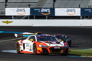 #58 Audi R8 LMS GT2 of CJ Moses, GMG Racing, GT America Powered by AWS, GT2, SRO America, Indianapolis Motor Speedway, Indianapolis, Indiana, Oct 2022.
 | Fabian Lagunas/SRO        