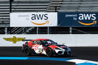 #016 Toyota GR Supra GT4 of Seth Lucas, Hattori Motorsports, GT America Powered by AWS, GT4, SRO America, Indianapolis Motor Speedway, Indianapolis, Indiana, Oct 2022.
 | Fabian Lagunas/SRO        