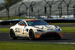 #8  Aston Martin Vantage AMR GT4 of Elias Sabo, Flying Lizard Motorsports, GT America Powered by AWS, GT4, SRO America, Indianapolis Motor Speedway, Indianapolis, Indiana, Oct 2022.
 | Fabian Lagunas/SRO        