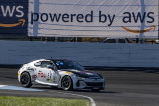 #22 Subaru BRZ of Devin Anderson, TechSport Racing, TC America, TCA, SRO America, Indianapolis Motor Speedway, Indianapolis, Indiana, Oct 2022.
 | Brian Cleary/SRO