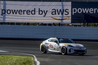 #21 Subaru BRZ of Gresham Wagner, TechSport Racing, TC America, TCA, SRO America, Indianapolis Motor Speedway, Indianapolis, Indiana, Oct 2022.
 | Brian Cleary/SRO