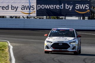 #98 Hyundai Elenta N-Line of Branyon Tiner, BRYAN HERTA AUTOSPORT W/ CURB-AGAJANIAN, TC America, TCA, SRO America, Indianapolis Motor Speedway, Indianapolis, Indiana, Oct 2022.
 | Brian Cleary/SRO