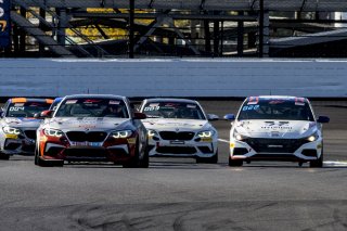 #44 BMW M2 CS (Cup) of Colin Garrett, Rooster Hall Racing, TC America, TCX, SRO America, Indianapolis Motor Speedway, Indianapolis, Indiana, Oct 2022.
 | Brian Cleary/SRO