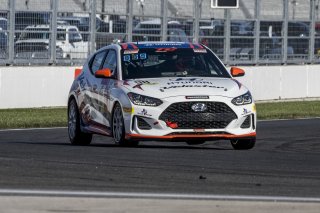 #98 Hyundai Elenta N-Line of Branyon Tiner, BRYAN HERTA AUTOSPORT W/ CURB-AGAJANIAN, TC America, TCA, SRO America, Indianapolis Motor Speedway, Indianapolis, Indiana, Oct 2022.
 | Brian Cleary/SRO