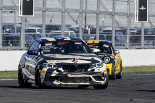 #38 BMW M2 CS (Cup) of Chris Walsh, STR38 Motorsports, TC America, TCX, SRO America, Indianapolis Motor Speedway, Indianapolis, Indiana, Oct 2022.
 | Brian Cleary/SRO