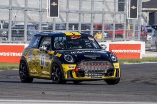 #61 Mini Cooper 2019 - JCW New of Christian Perocarpi, MINI JCW Team, TC America, TCA, SRO America, Indianapolis Motor Speedway, Indianapolis, Indiana, Oct 2022.
 | Brian Cleary/SRO