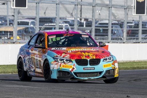 #06 BMW M240iR (*2019 EVO)of Matthew Ibrahim, DRS & Garagistic, TC America, TC, SRO America, Indianapolis Motor Speedway, Indianapolis, Indiana, Oct 2022.
 | Brian Cleary/SRO