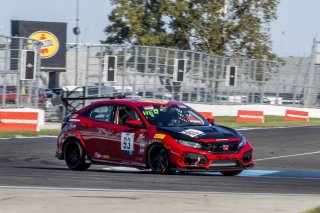 #93 Honda Civic Type-R, of Karl Hertel HART Alabama, TC America, TC, SRO America, Indianapolis Motor Speedway, Indianapolis, Indiana, Oct 2022.
 | Brian Cleary/SRO