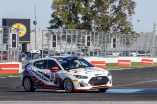 #98 Hyundai Elenta N-Line of Branyon Tiner, BRYAN HERTA AUTOSPORT W/ CURB-AGAJANIAN, TC America, TCA, SRO America, Indianapolis Motor Speedway, Indianapolis, Indiana, Oct 2022.
 | Brian Cleary/SRO