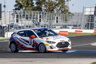 #98 Hyundai Elenta N-Line of Branyon Tiner, BRYAN HERTA AUTOSPORT W/ CURB-AGAJANIAN, TC America, TCA, SRO America, Indianapolis Motor Speedway, Indianapolis, Indiana, Oct 2022.
 | Brian Cleary/SRO