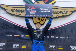 #1 BMW M2 CS (Cup) of Jacob Ruud, Fast Track Racing, TC America, TCX, SRO America, Indianapolis Motor Speedway, Indianapolis, Indiana, Oct 2022.
 | Brian Cleary/SRO