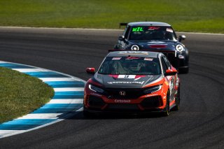 #9 Honda Civic Type-R, of Kevin Boehm, Skip Barber Racing, TC America, TC, SRO America, Indianapolis Motor Speedway, Indianapolis, Indiana, Oct 2022.
 | Fabian Lagunas/SRO        