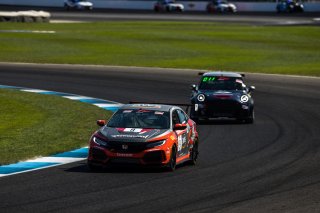 #9 Honda Civic Type-R, of Kevin Boehm, Skip Barber Racing, TC America, TC, SRO America, Indianapolis Motor Speedway, Indianapolis, Indiana, Oct 2022.
 | Fabian Lagunas/SRO        