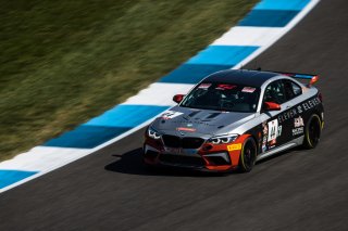#44 BMW M2 CS (Cup) of Colin Garrett, Rooster Hall Racing, TC America, TCX, SRO America, Indianapolis Motor Speedway, Indianapolis, Indiana, Oct 2022.
 | Fabian Lagunas/SRO        
