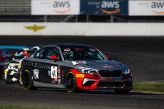 #44 BMW M2 CS (Cup) of Colin Garrett, Rooster Hall Racing, TC America, TCX, SRO America, Indianapolis Motor Speedway, Indianapolis, Indiana, Oct 2022.
 | Fabian Lagunas/SRO        