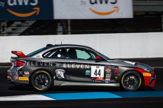 #44 BMW M2 CS (Cup) of Colin Garrett, Rooster Hall Racing, TC America, TCX, SRO America, Indianapolis Motor Speedway, Indianapolis, Indiana, Oct 2022.
 | Fabian Lagunas/SRO        